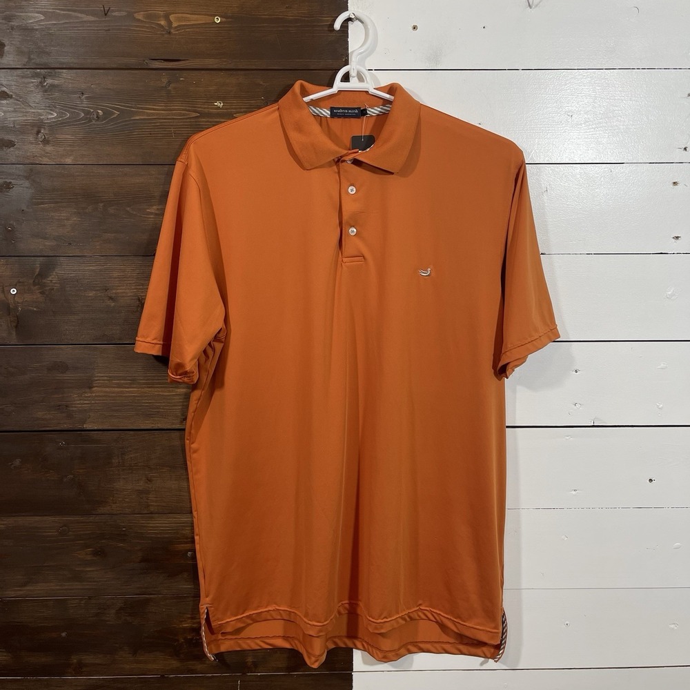 Southern Marsh Polo‎ Shirt Mens 2XL Orange Performance Golf Stretch Casual XXL